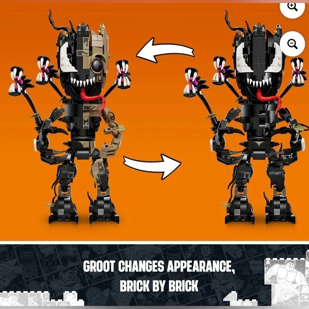 LEGO Marvel Venomized Groot 76249 Transformable Marvel Toy for Play and Display,